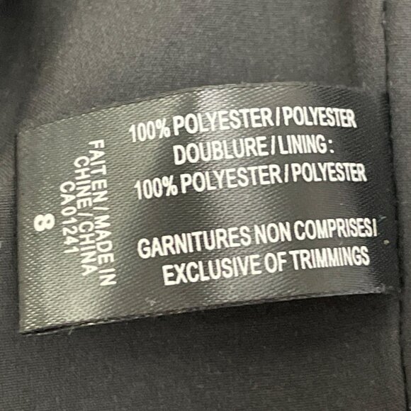 Icōne Black Sleeveless Midi Jumpsuit With Tie Waist & V-Neckline Size 8 - Picture 8 of 9